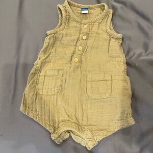 Old Navy Olive Green Sleeveless Baby Romper